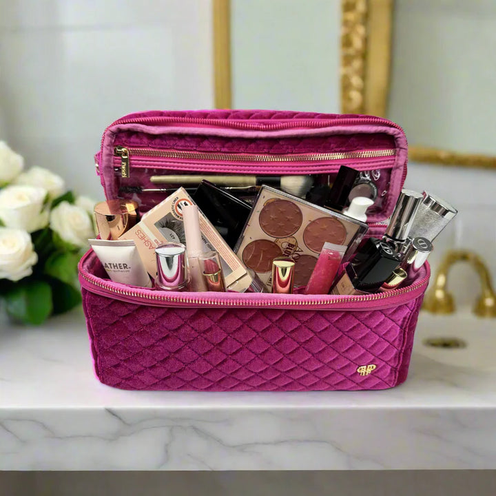 Purse N Stylist Travel Bag - Fuchsia Velvet