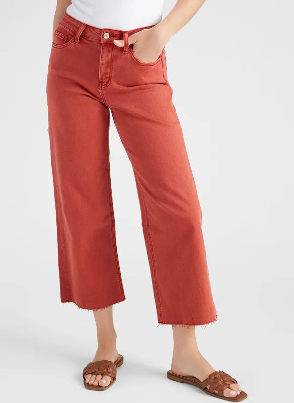 Vervet High Rise Crop Wide Leg Jean