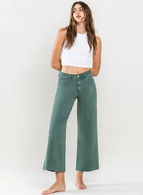 Vervet High Rise Crop Wide Leg Jean