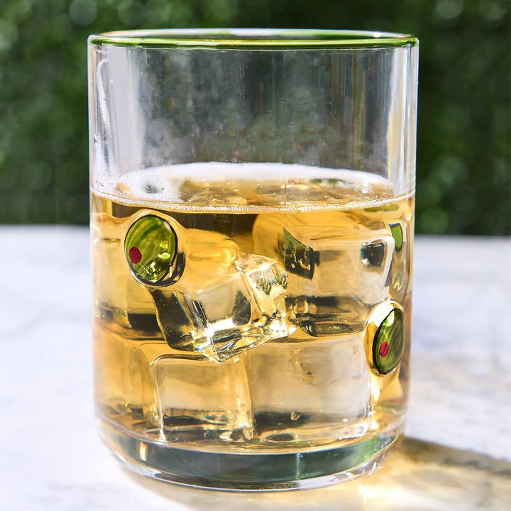 Two’s Company Martini Olive Double Old Fashion Glass
