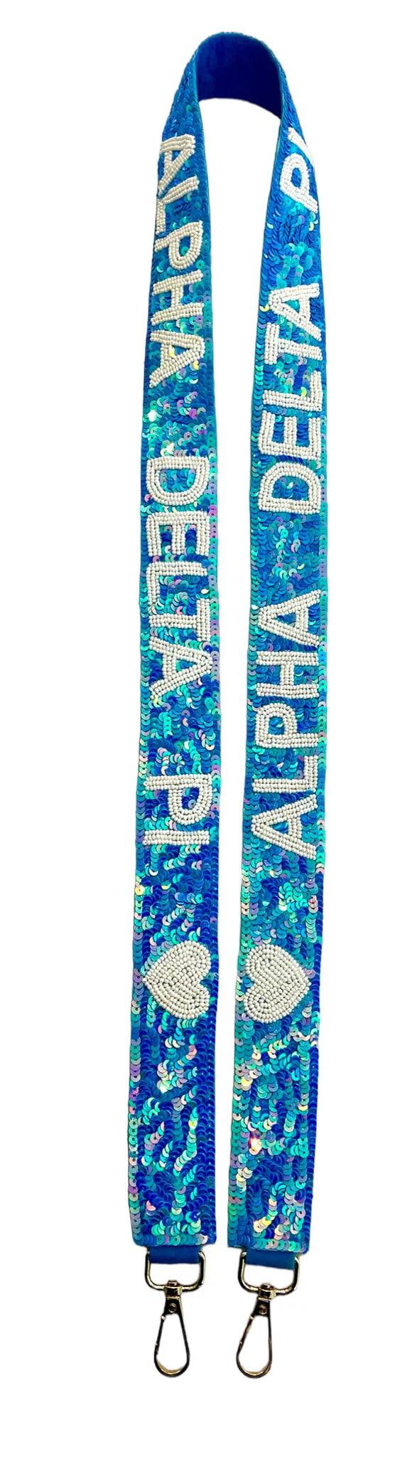 Sequin Sorority Heart Purse Strap