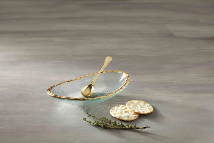 Mud Pie Gold Edge Dip Bowl Set