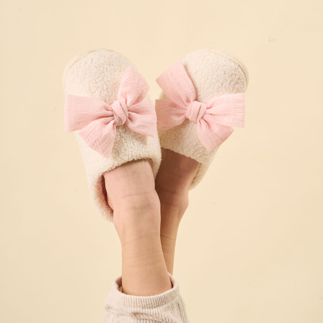 Fuzzy Slippers-Betty Bow