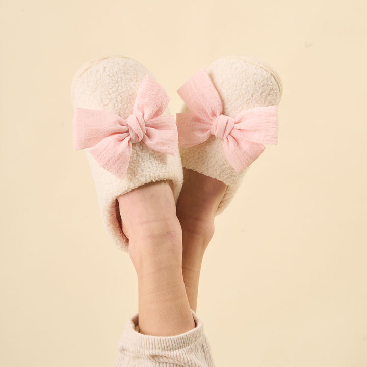 Fuzzy Slippers-Betty Bow