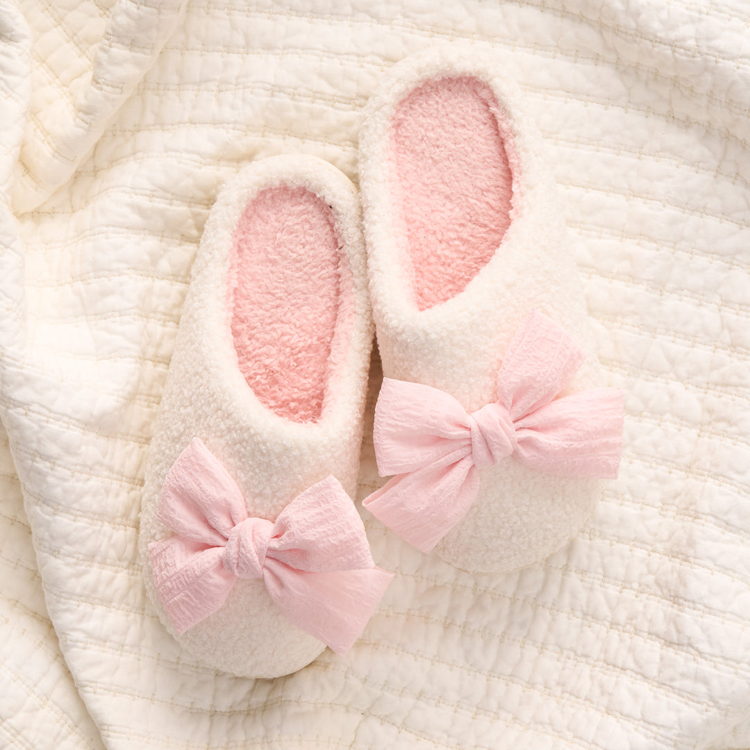 Fuzzy Slippers-Betty Bow