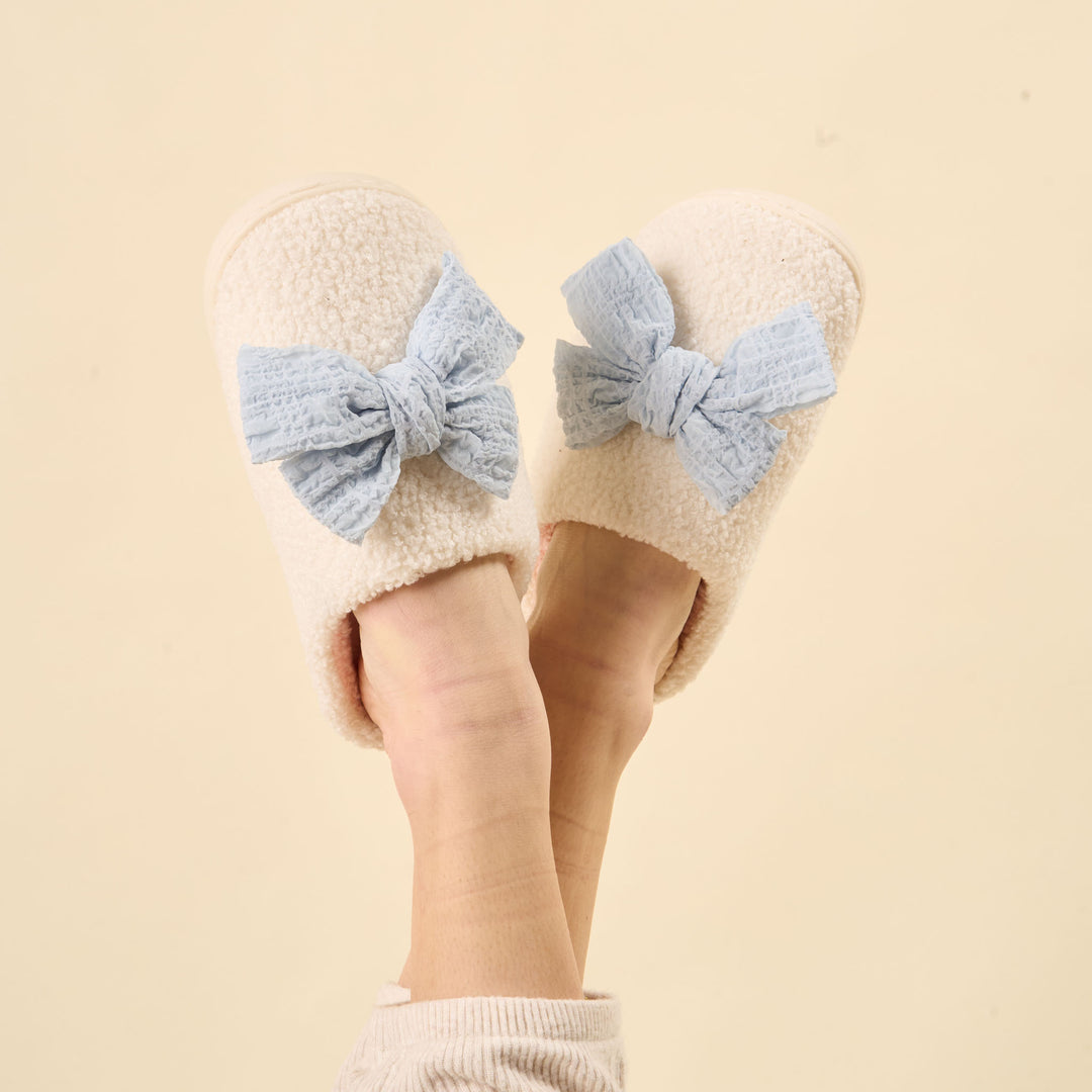 Fuzzy Slippers-Betty Bow