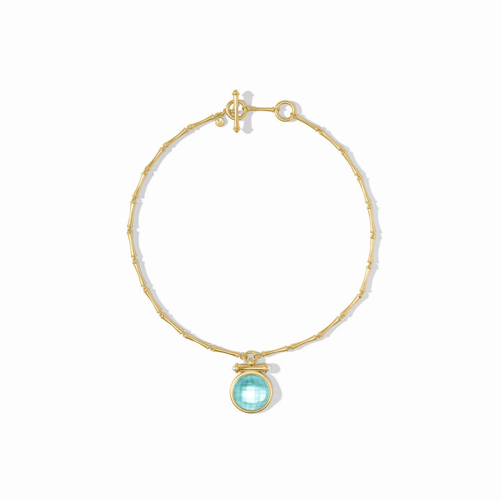 Julie Vos Bamboo Statement Bahamian Blue Necklace