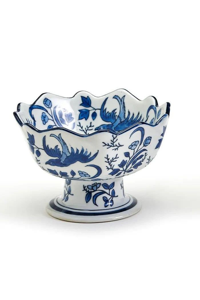 Scalloped Edge Footed Bowl