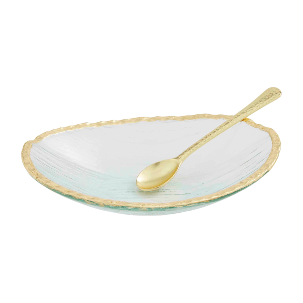 Mud Pie Gold Edge Dip Bowl Set