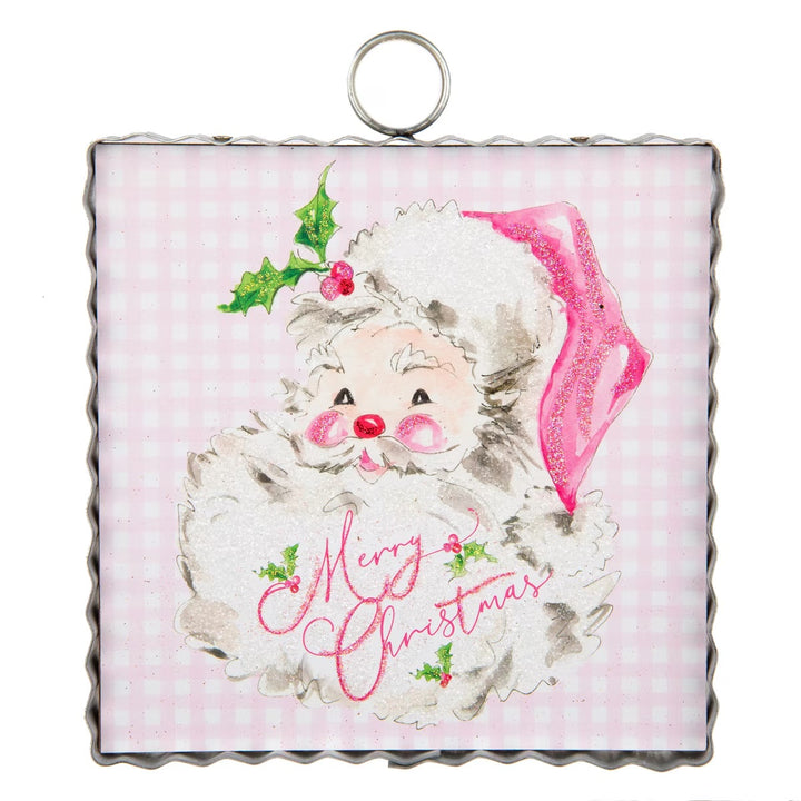 Mini Pink Santa Print