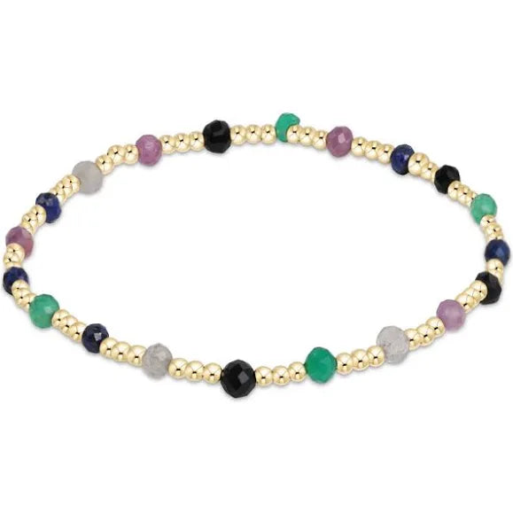 Enewton Gemstone Gold Sincerity Pattern 3mm Bead Bracelet