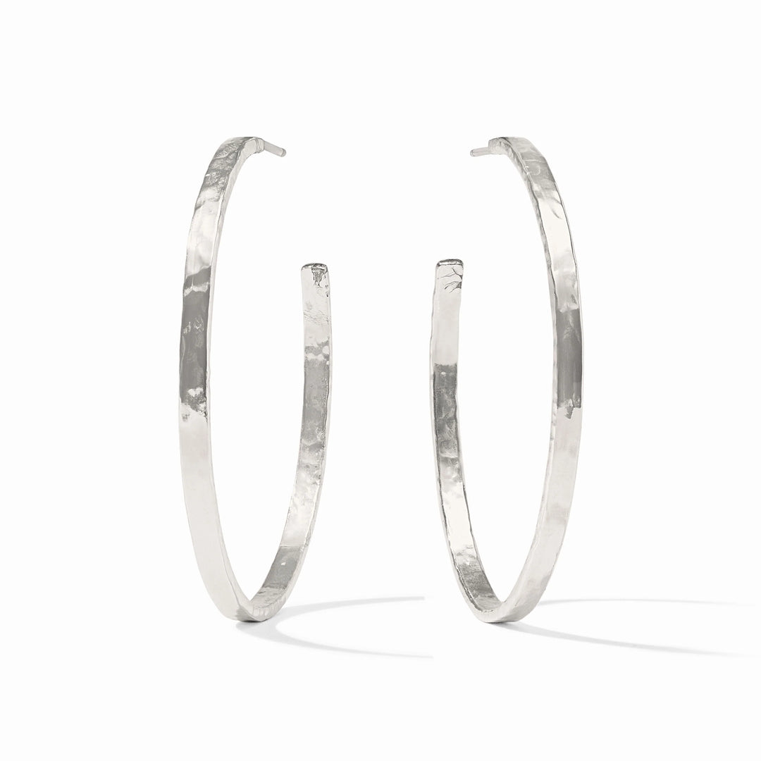 Julie Vos Crescent Silver Hoop