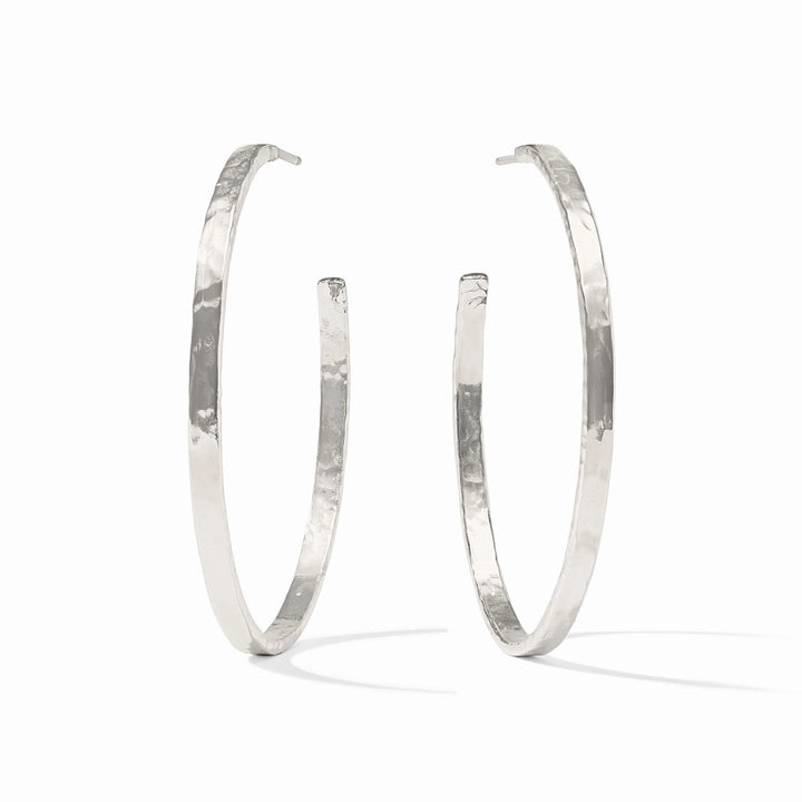 Julie Vos Crescent Silver Hoop