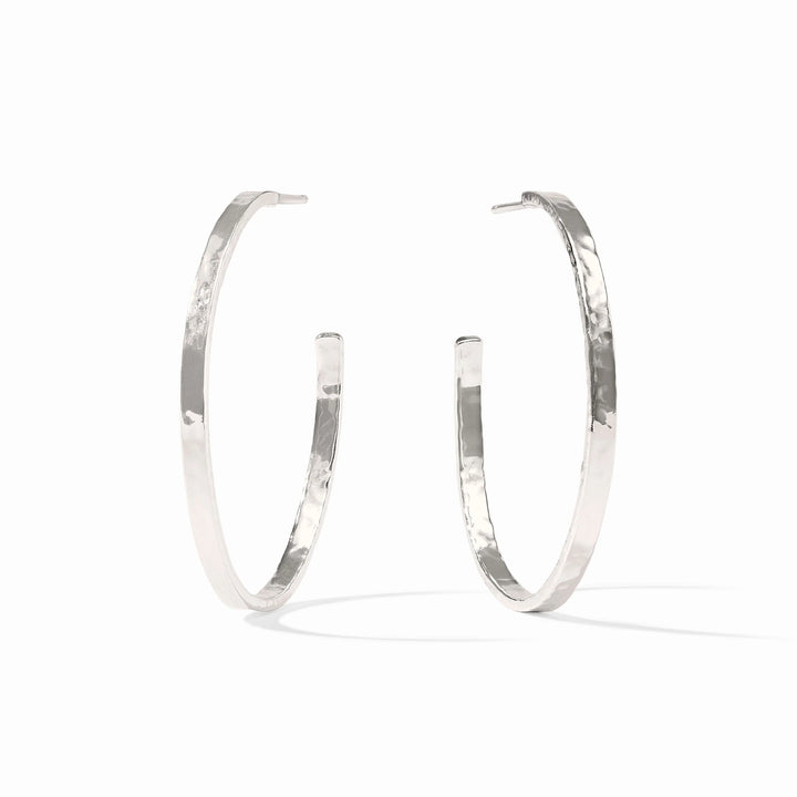 Julie Vos Crescent Silver Hoop