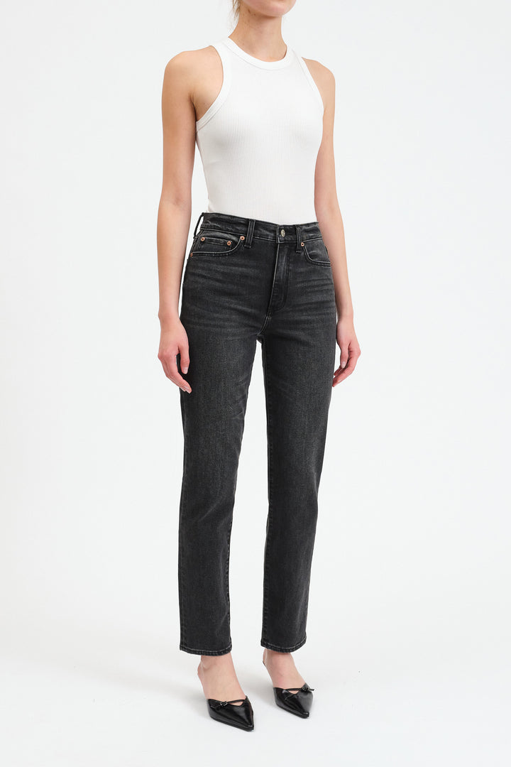 SMARTY PANTS HIGH RISE SLIM STRAIGHT