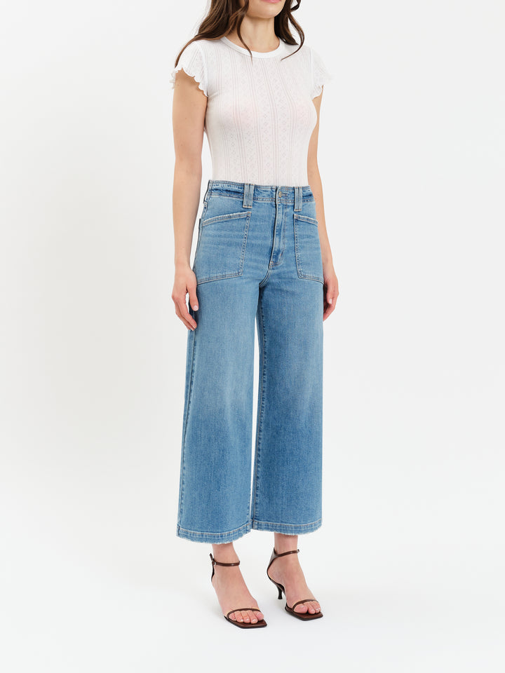 VALLEY GIRL HIGH RISE PATCH POCKET ANKLE