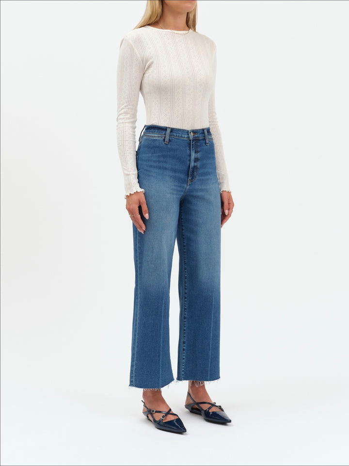 PLEASER HIGH RISE WIDE ANKLE WITH WELT POCKET