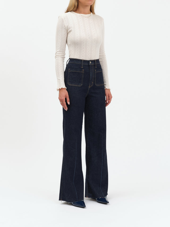 FAR OUT HIGH RISE WIDE LEG WITH FASHION POCKET