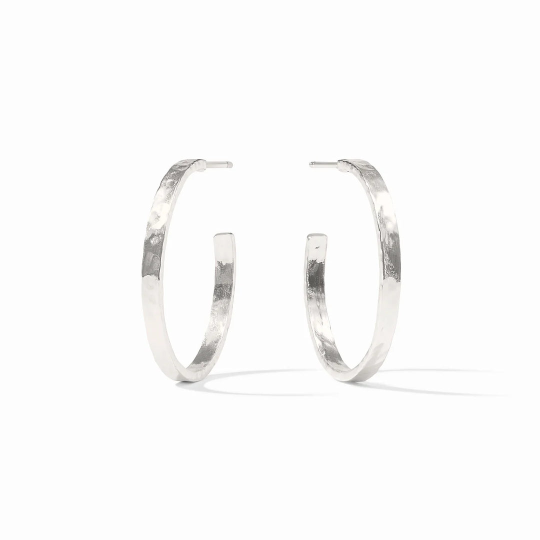 Julie Vos Crescent Silver Hoop