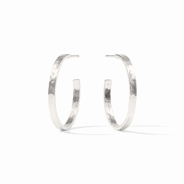 Julie Vos Crescent Silver Hoop