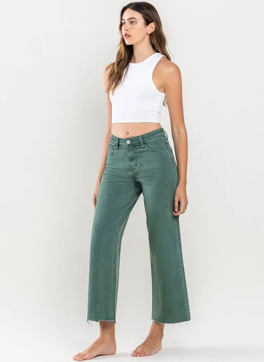 Vervet High Rise Crop Wide Leg Jean