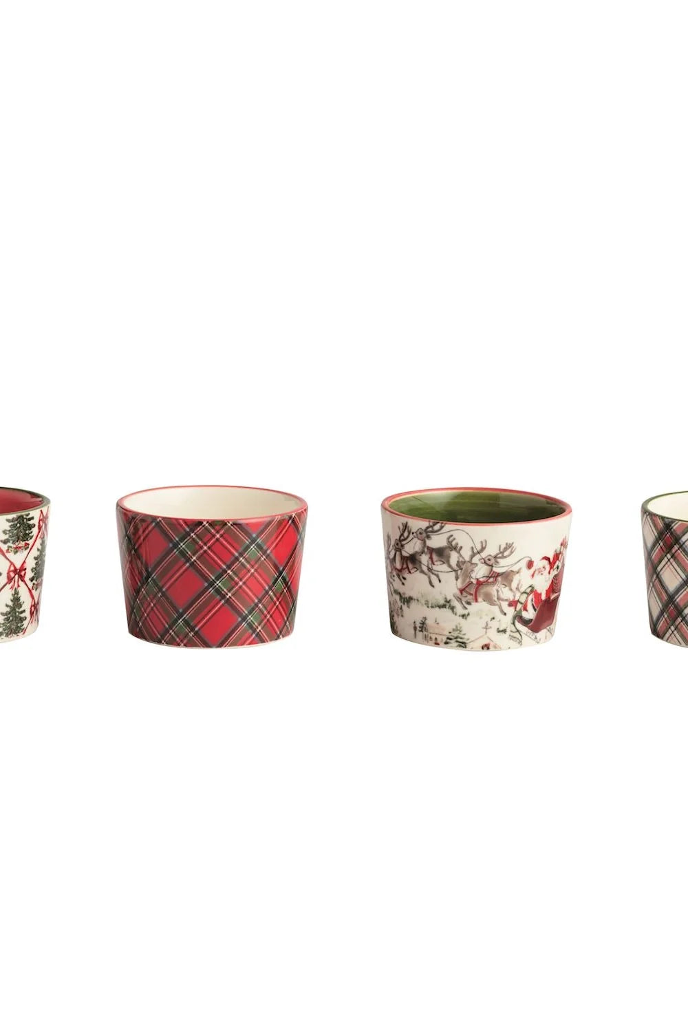 Tartan Christmas Tidbit Dishes