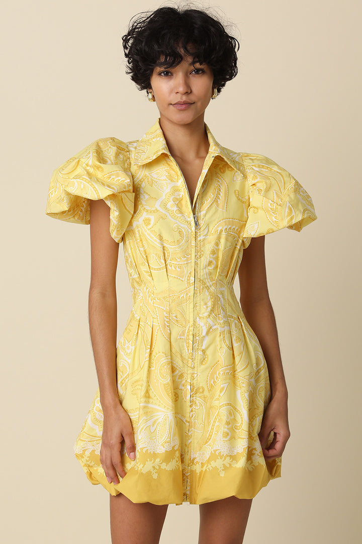 Sunshine Paisley Bubble Hem Dress