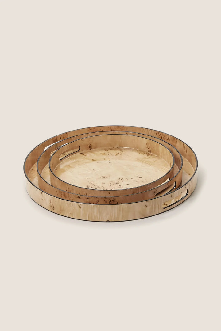 Burled Wood Pattern Tray
