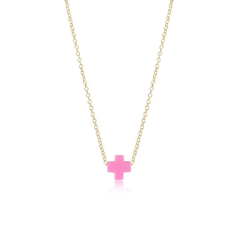 egirl Signature Cross Necklace Gold 14"