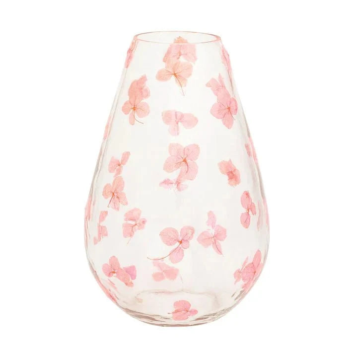 Mud Pie Small Pink Pressed Flower Vase