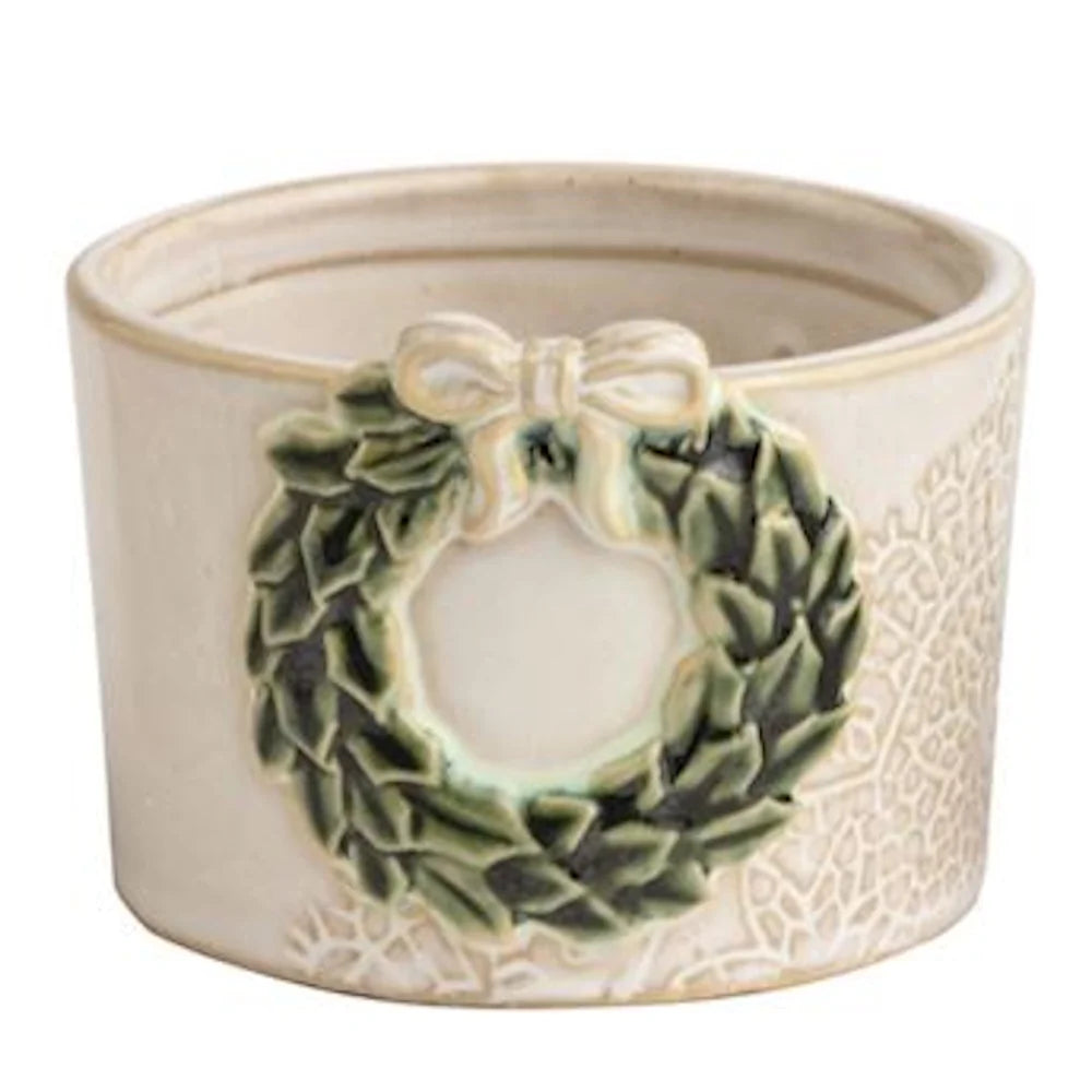 White Christmas Tidbit Dishes