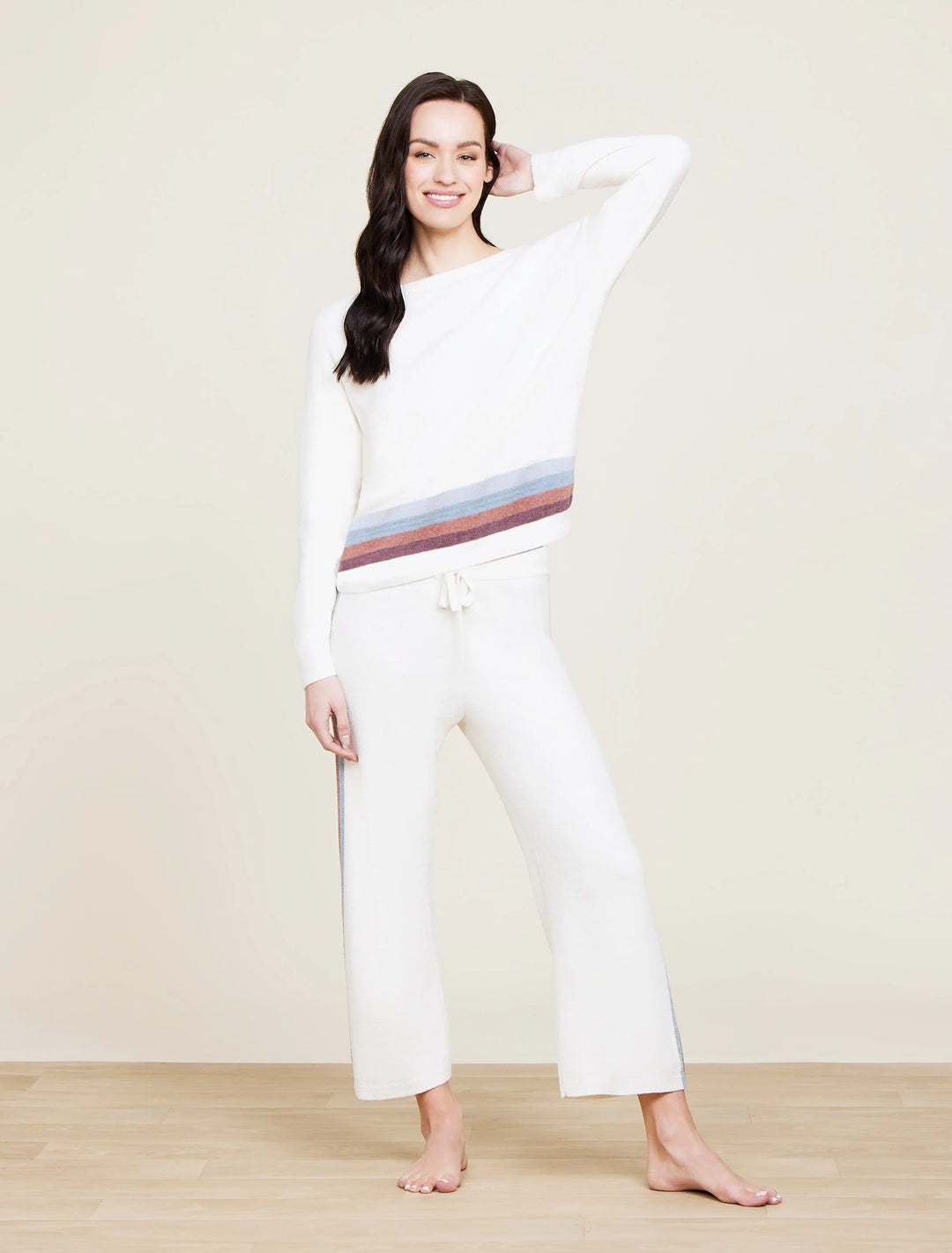 CozyChic Ultra Lite Multi Stripe Pullover