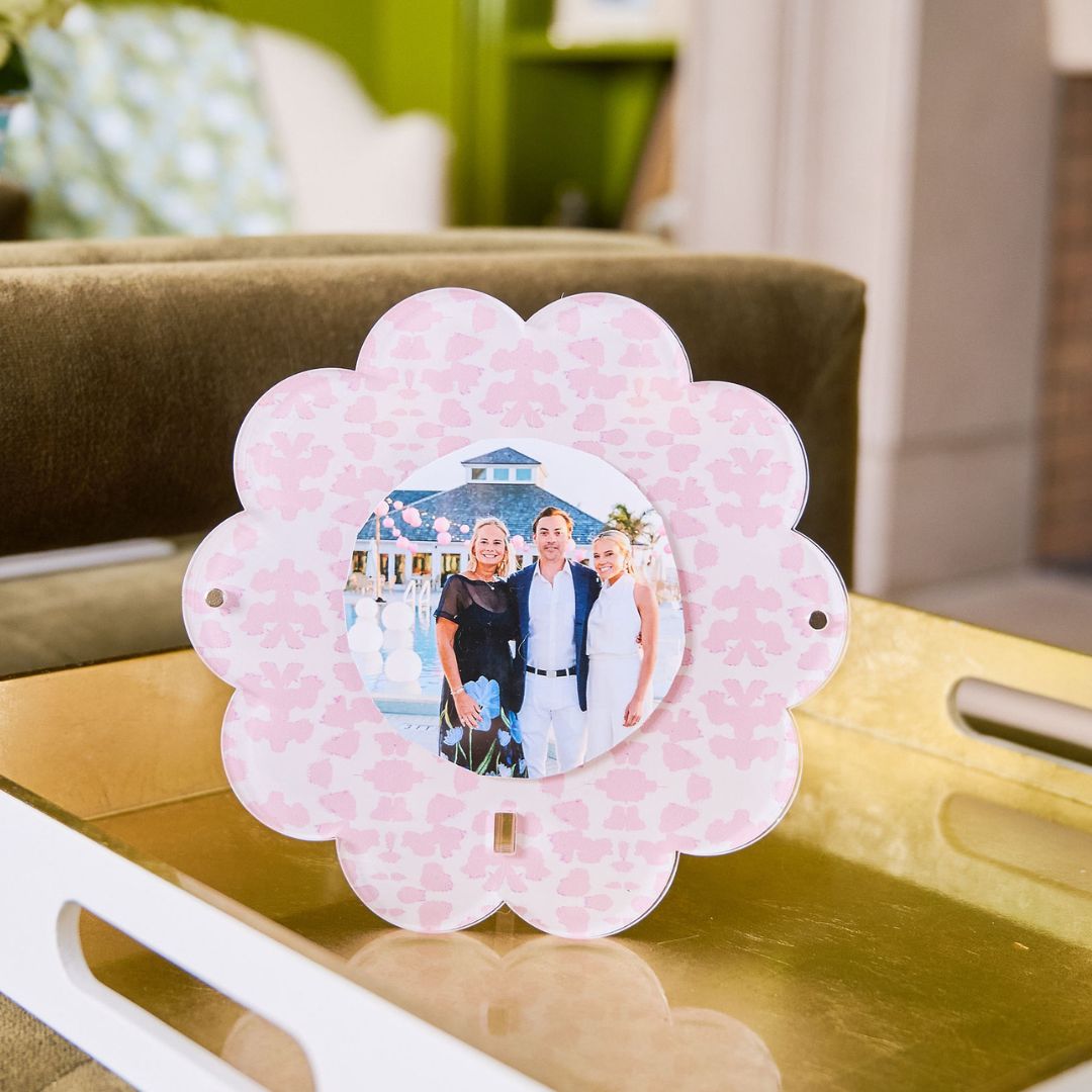 Laura Park Chintz Rose Acrylic Round Picture Frame