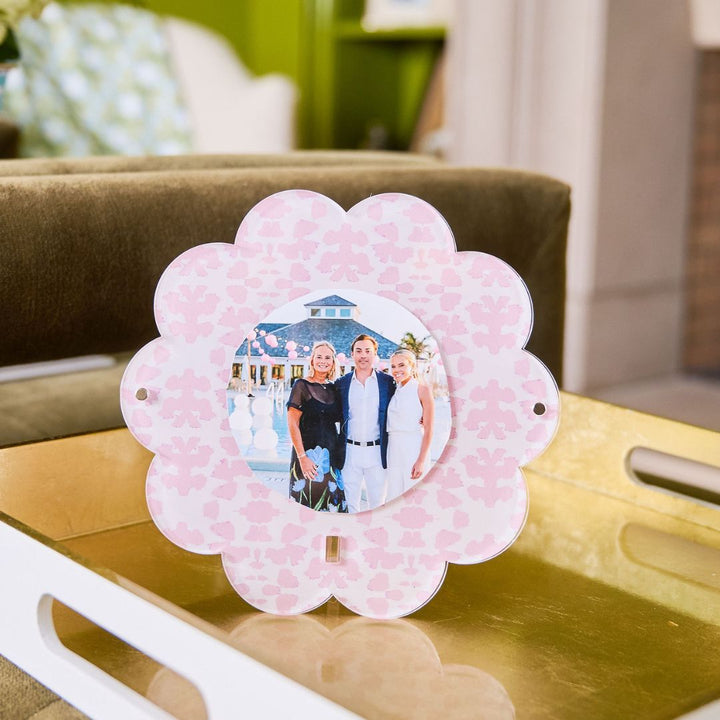 Laura Park Chintz Rose Acrylic Round Picture Frame