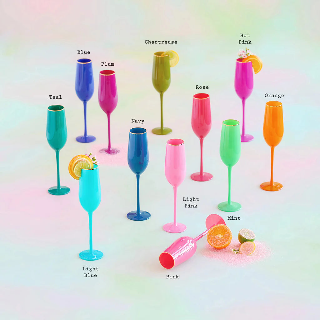 Glitterville Sugar Plum Champagne Flute