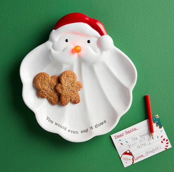 Light-Up Santa Plate Set