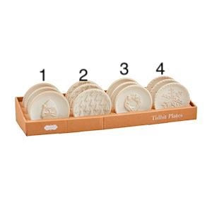 White Christmas Tidbit Plates