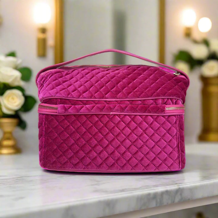Purse N Stylist Travel Bag - Fuchsia Velvet
