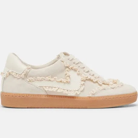 Notice Lace Sneakers Ivory Suede