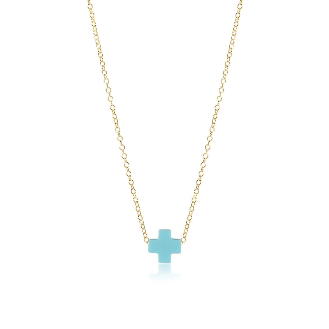 egirl Signature Cross Necklace Gold 14"