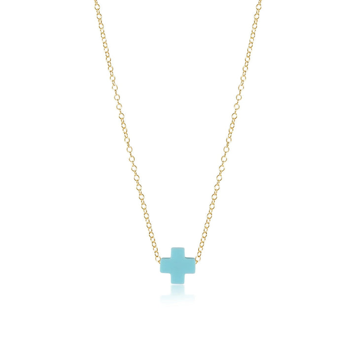 egirl Signature Cross Necklace Gold 14"