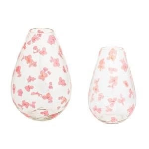 Mud Pie Small Pink Pressed Flower Vase