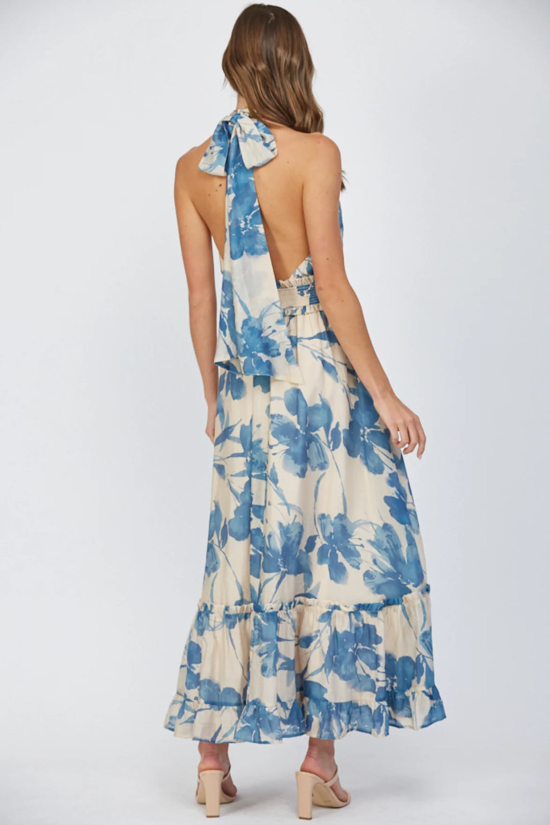 Floral Halter Maxi Dress