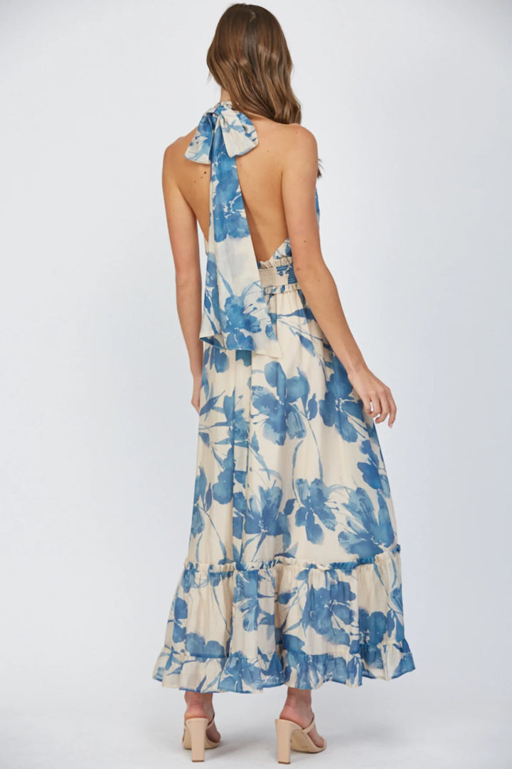 Floral Halter Maxi Dress