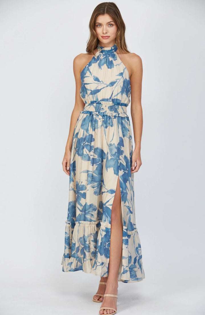 Floral Halter Maxi Dress