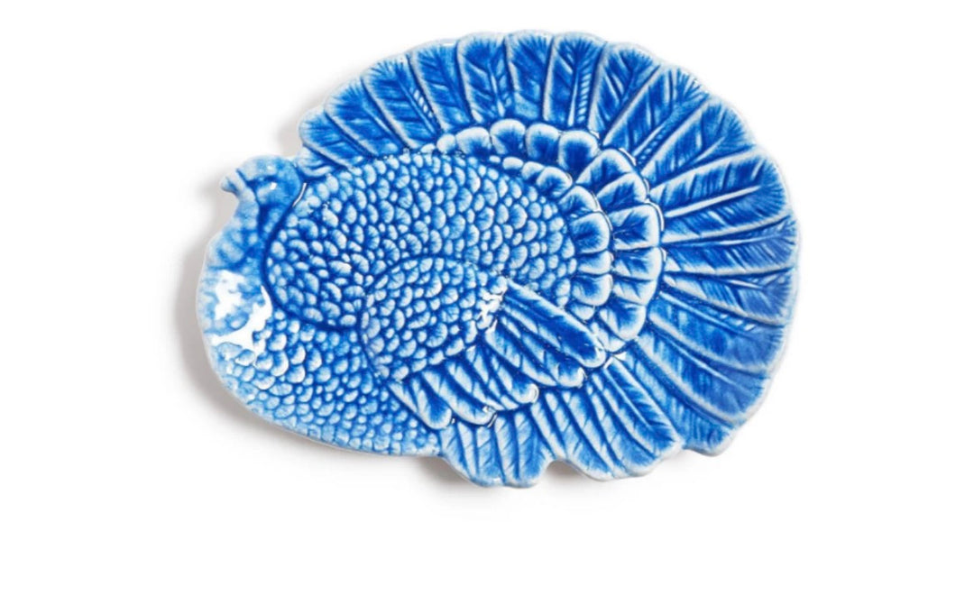 Blue Reactive Glaze Turkey Platter