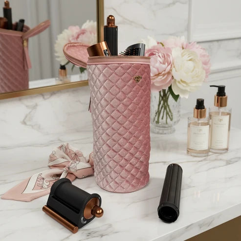 PURSEN Hot Tool Holder - Blush Velvet Quilted