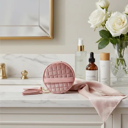 PURSEN Hot Tool Holder - Blush Velvet Quilted