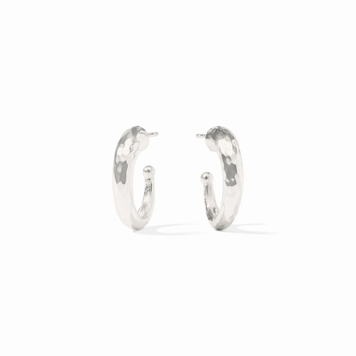 Julie Vos Hammered Silver Hoop