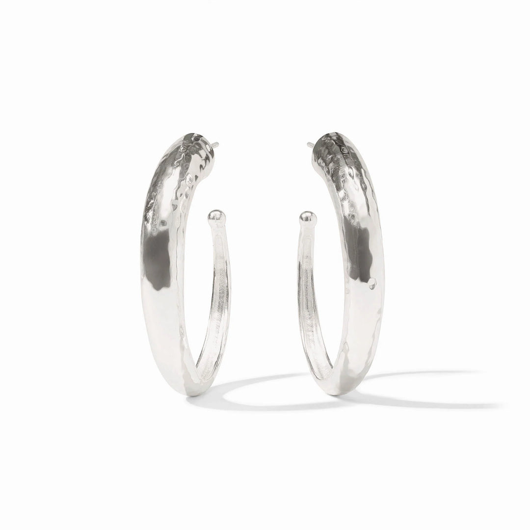 Julie Vos Hammered Silver Hoop